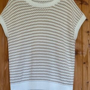 Striped Cream and Tan Sweater